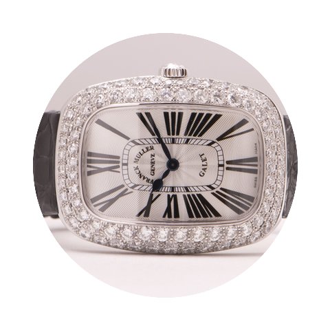 Franck Muller Galet Steel Diamonds Pave...