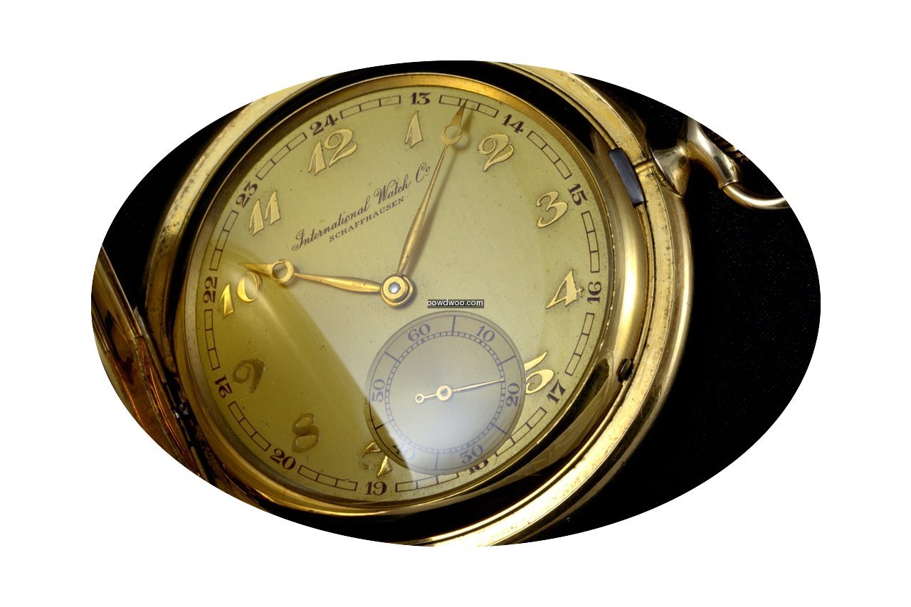 IWC Schaffhausen double 14k gold 50 micr...