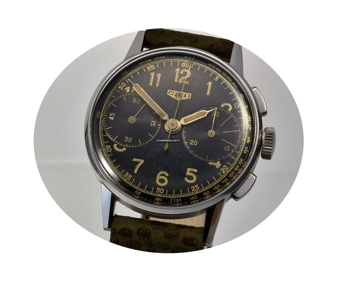 Heuer seltener Military Chronograph in 1...