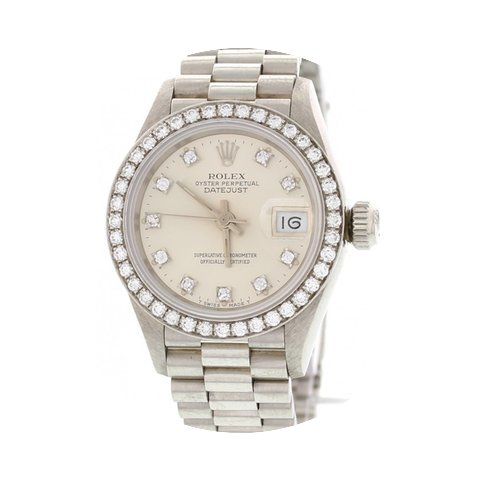 Rolex Ladies Rolex Datejust Platinum &am...