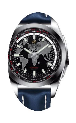Breitling Galactic Unitime Black Dial Bl...