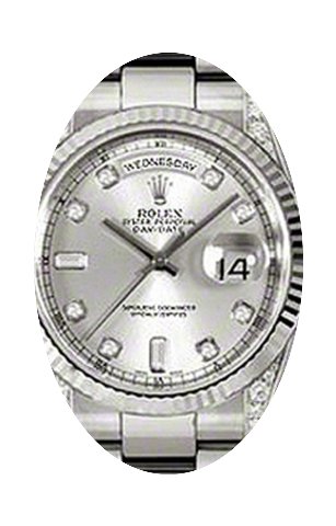 Rolex Day-Date 36 118339-SLVDFO Silver D...