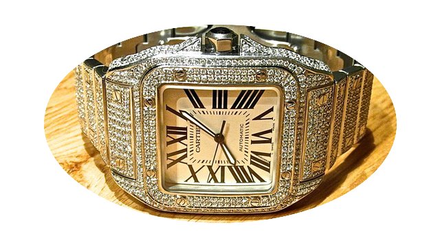 Cartier SANTOS 100 Stahl mit ca. 17 Ct.B...