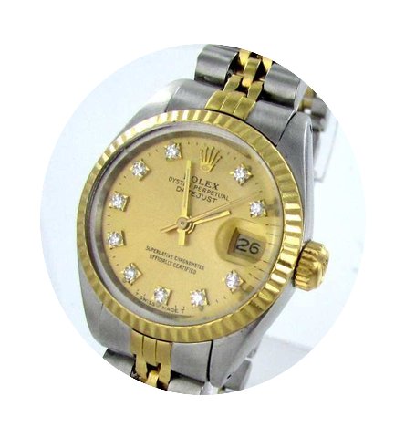 Rolex Datejust Damenuhr Mit Brillanten D...