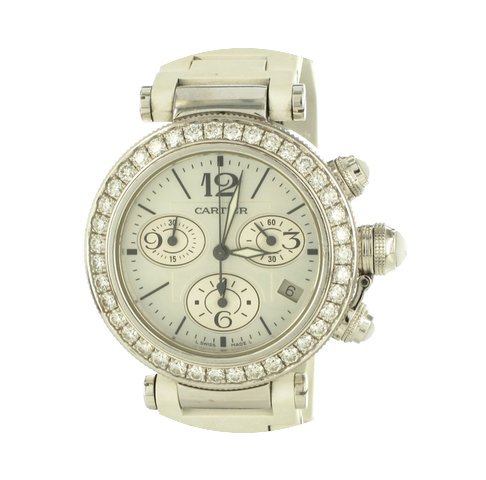 Cartier Pacha Chronograph 18K White Gold...