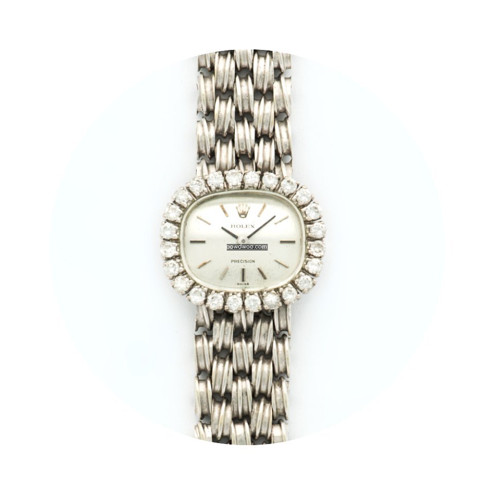 Rolex White Gold Diamond Bezel Bracelet ...