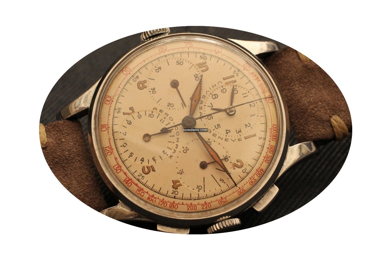 Heuer aero compax 36 mm vintage chronogr...