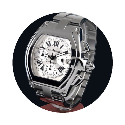 Cartier roadster steel chrono automatic ...