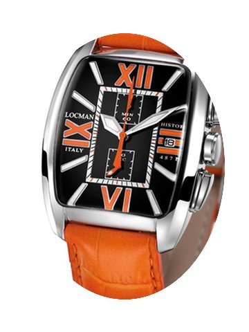 Locman History 487N00BKFOR0PSO Black Ora...