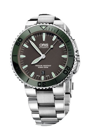 Oris Aquis Date; Grüne Indexe und Lüne...