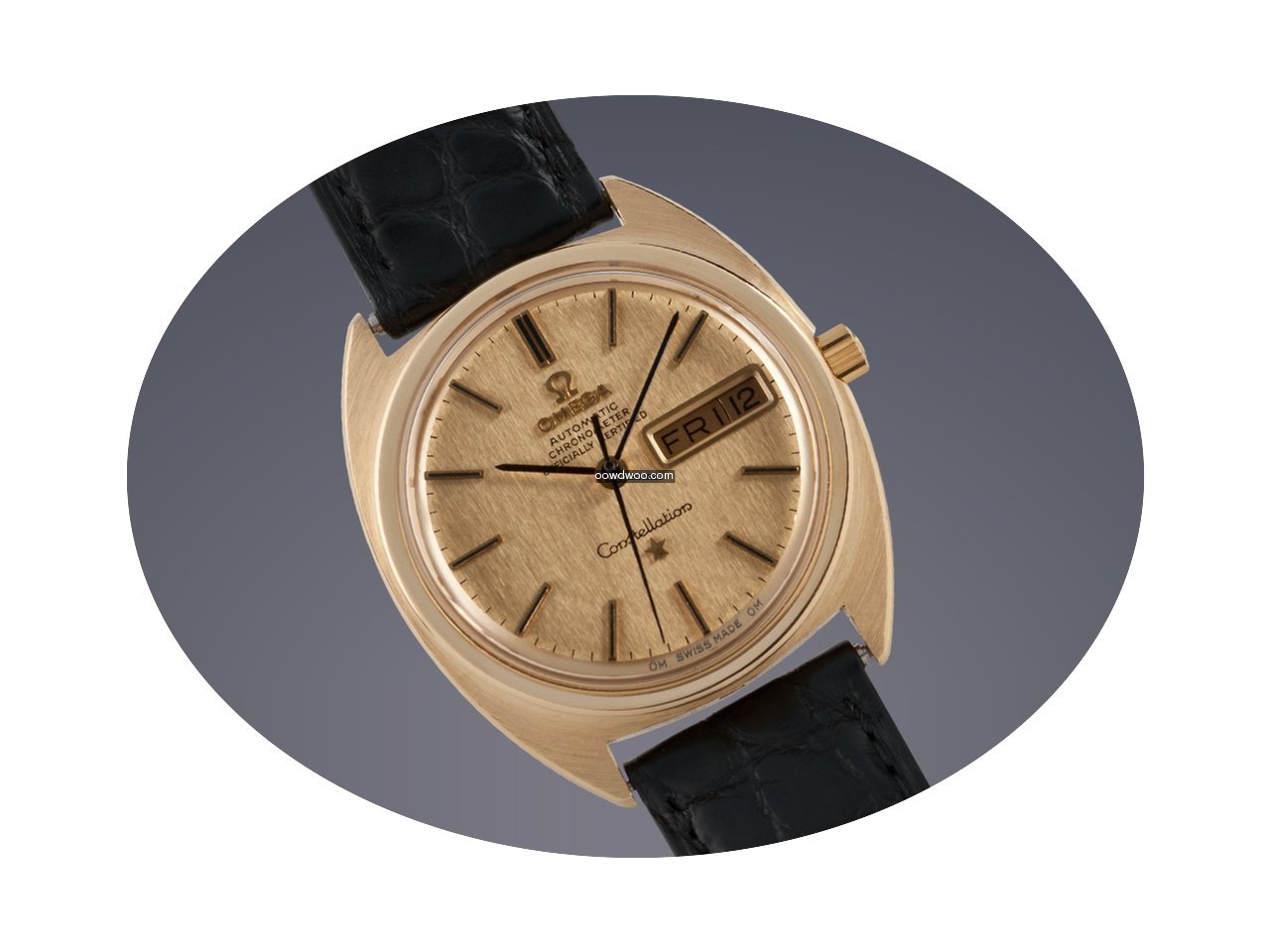 Omega Constellation 18ct gold case dial ...