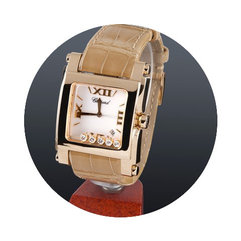 Chopard happy sport2 xl square yellow go...
