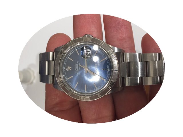 Rolex dayjust fundo azul...