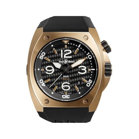 Bell & Ross 18K Rose Gold and Carbon...
