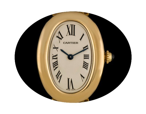 Cartier 18k Yellow Gold Silver Dial Baig...