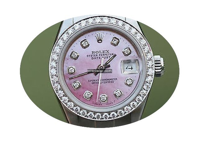 Rolex Ladies 26mm Datejust Steel Pink Mo...