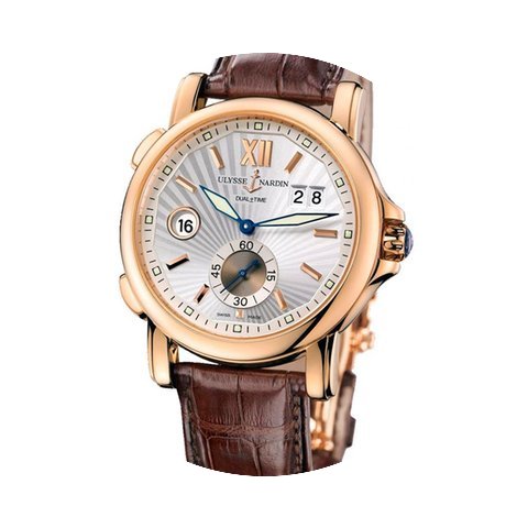 Ulysse Nardin Dual Time 18k Rose Gold Me...