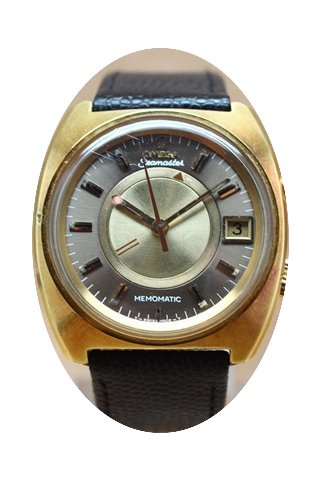 Omega Memomatic Alarm Automatic Gold-Fil...