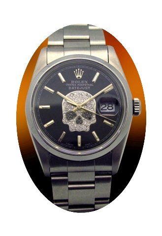 Rolex DATEJUST CUSTOM SKULL DIAL...