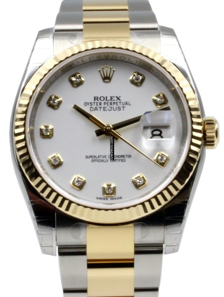 Rolex Datejust 36 116233-WHTDFO White Di...