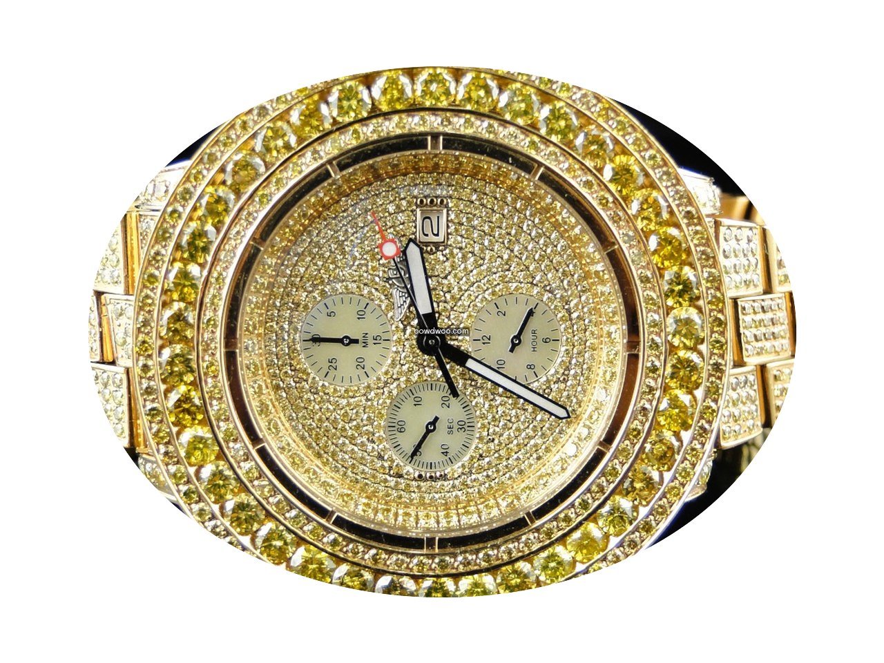 Breitling Iced Out 38 Ct Mens New Breitl...
