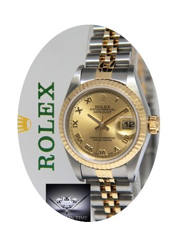 Rolex Datejust 18k Yellow GoldSteel Cham...