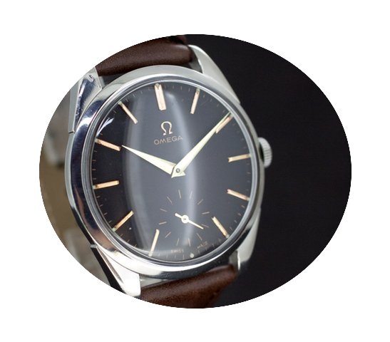 Omega Black Dial Handaufzug Kaliber 267 ...