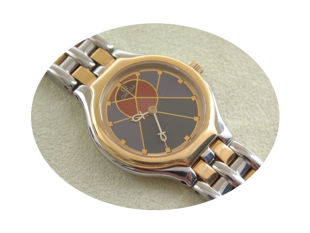 Omega De Ville Stahl / Gold Damenuhr mit...