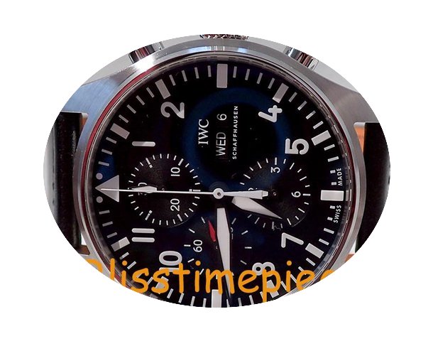 IWC Pilot Black Dial Automatic Chronogra...