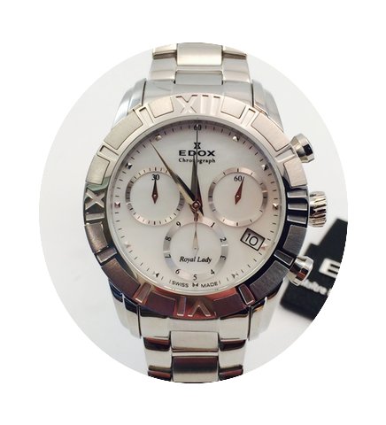 Edox Royal Ladys Chrono Steel...