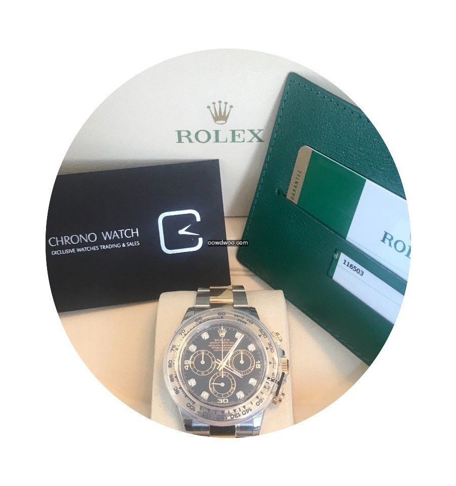 Rolex Chronograph Daytona Black Diamond ...