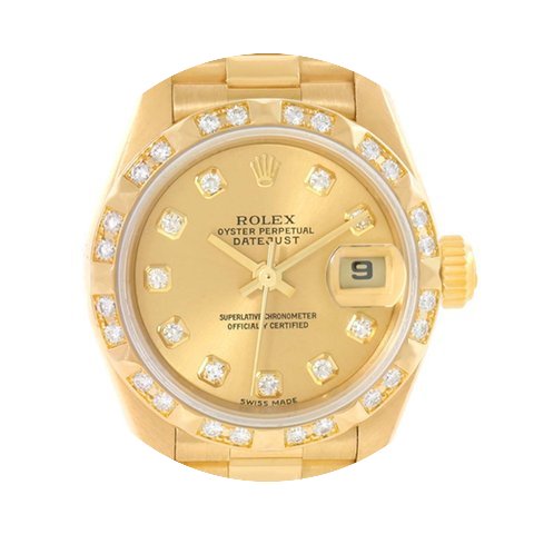 Rolex President Datejust Ladies 18k Yell...