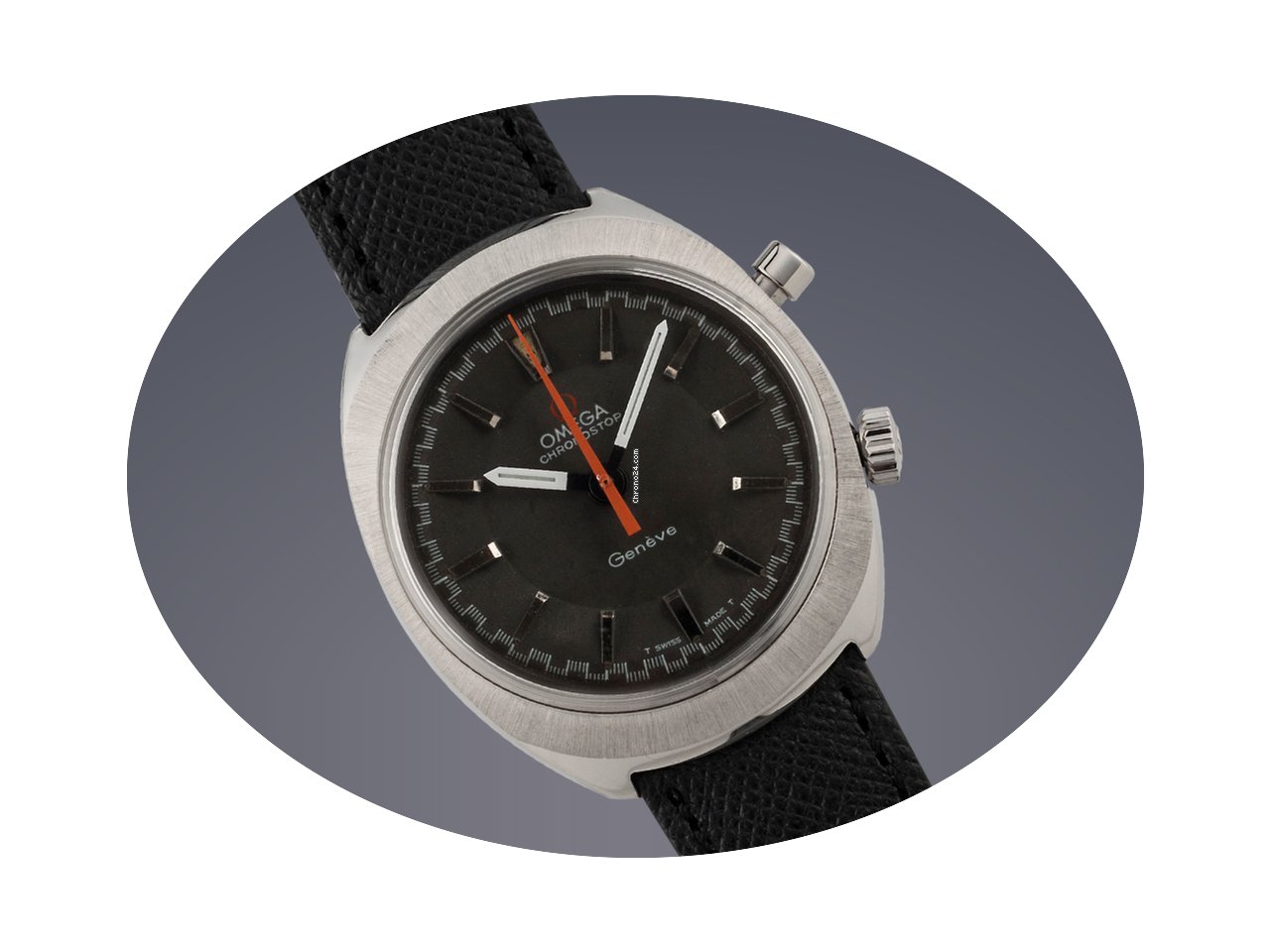 Omega Chronostop Geneve stainless steel ...