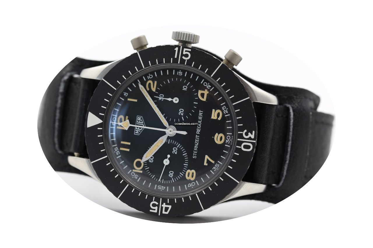 Heuer Bundeswehr Chronograph Zifferblatt...