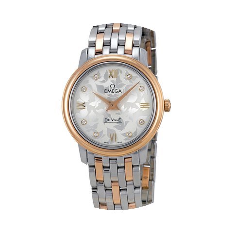 Omega De Ville Prestige Silver Diamond D...