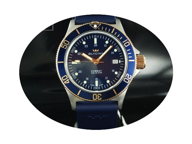 Glycine Watch Combat Sub 2-tone Blue Dia...