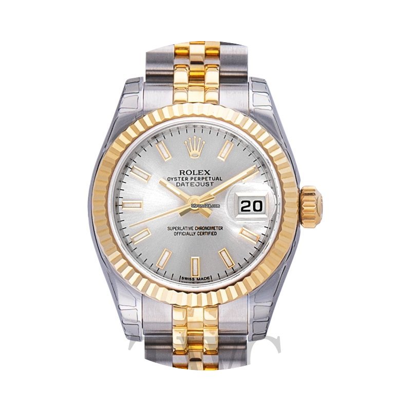 Rolex Lady Oyster Perpetual Silver/18k g...