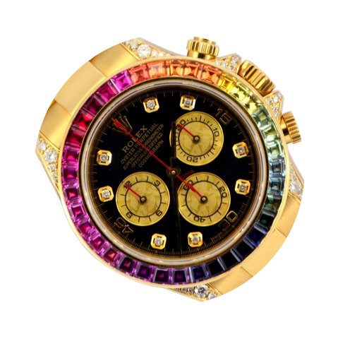 Rolex DAYTONA 116528 RAINBOW YELLOW GOLD...