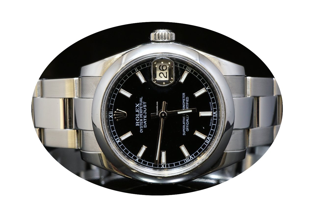 Rolex 2010 31mm Datejust, Steel, Black B...