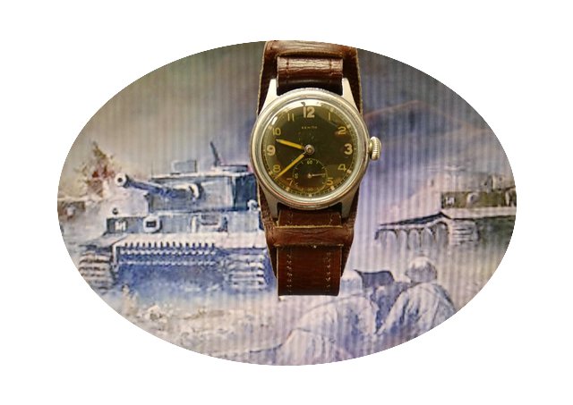 Zenith 2.WK Military Armee Dienstuhr Vin...