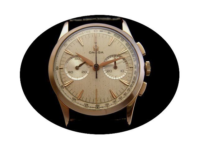 Omega Rare 18k Pink Gold Chronograph 60'...