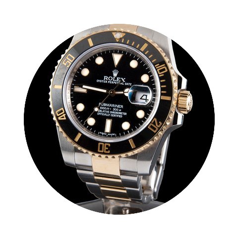 Rolex submariner ceramic steel and gold ...