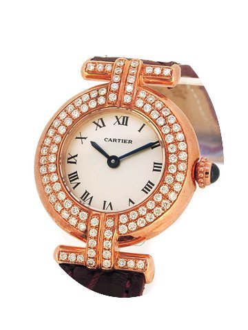 Cartier 18K Rose Gold w/ Custom Diamond ...