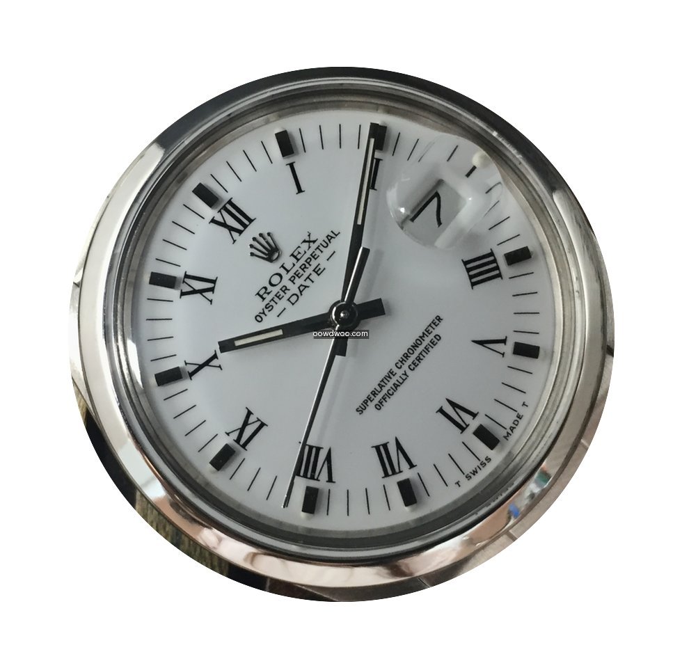 Rolex Date 15000 White Roman Dial...