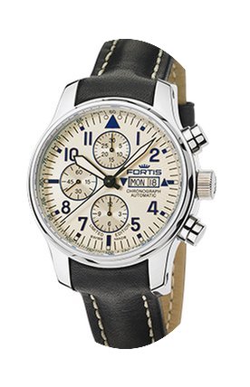 Fortis F-43 Flieger Silver Line Chronogr...