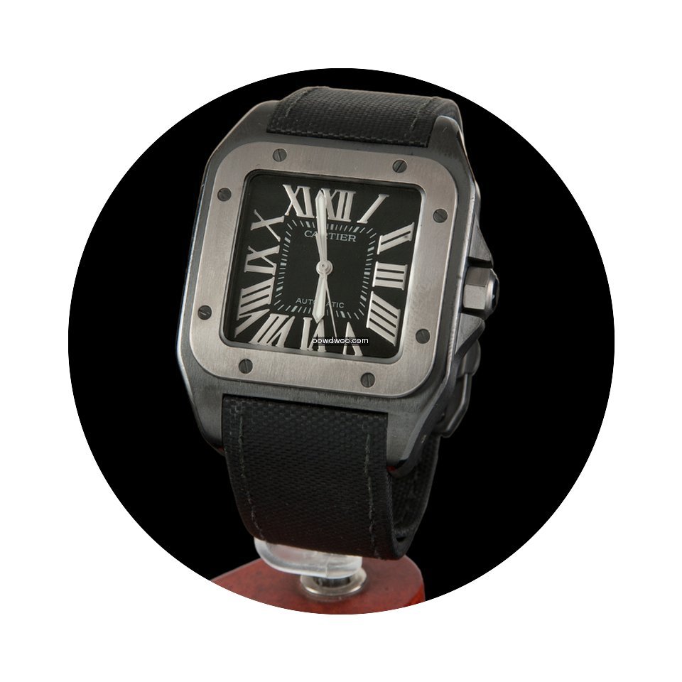 Cartier Santos 100 Black Canvas Edition...