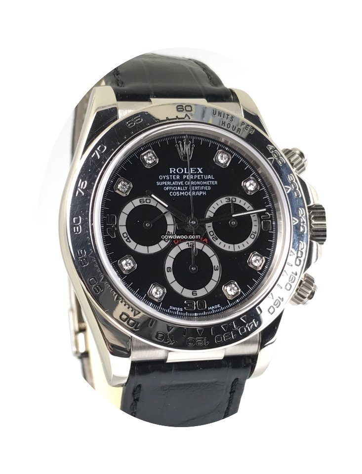 Rolex Daytona Zenith Oro Bianco Diamond...