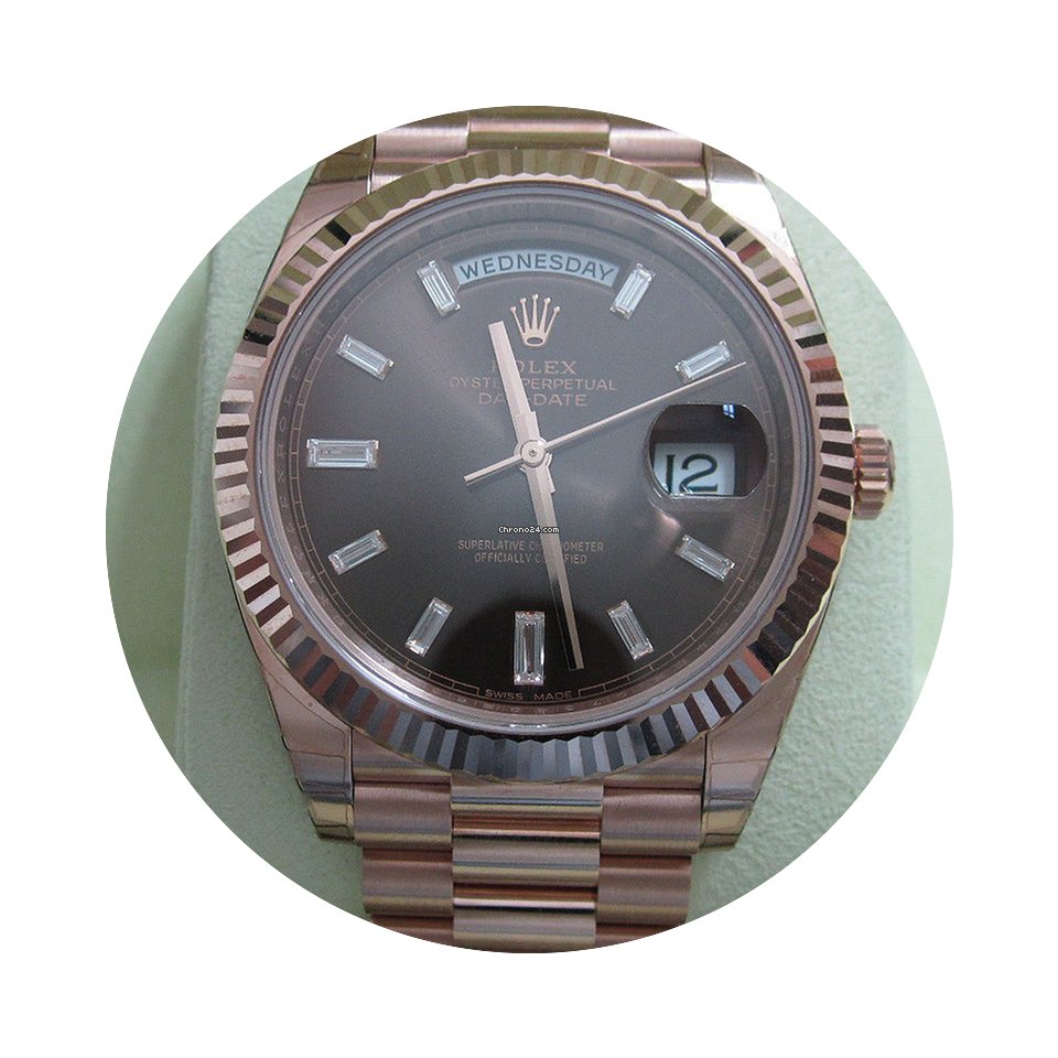 Rolex Day-Date 40 18K Everose Gold/Choco...