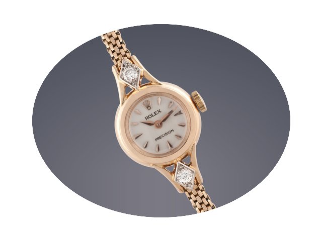 Rolex Ladies Dress 18ct gold & diamo...