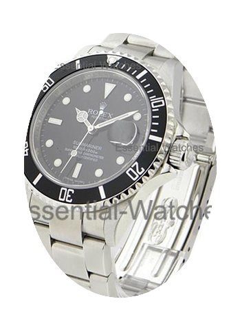 Rolex Used Submariner Date 16610 No Hole...